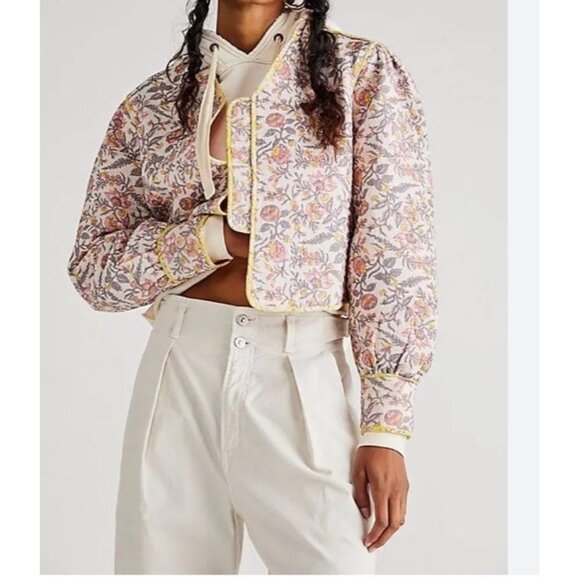 Free People Sofi Reversible Llani Shop Jacket Floral Boho - Picture 1 of 9